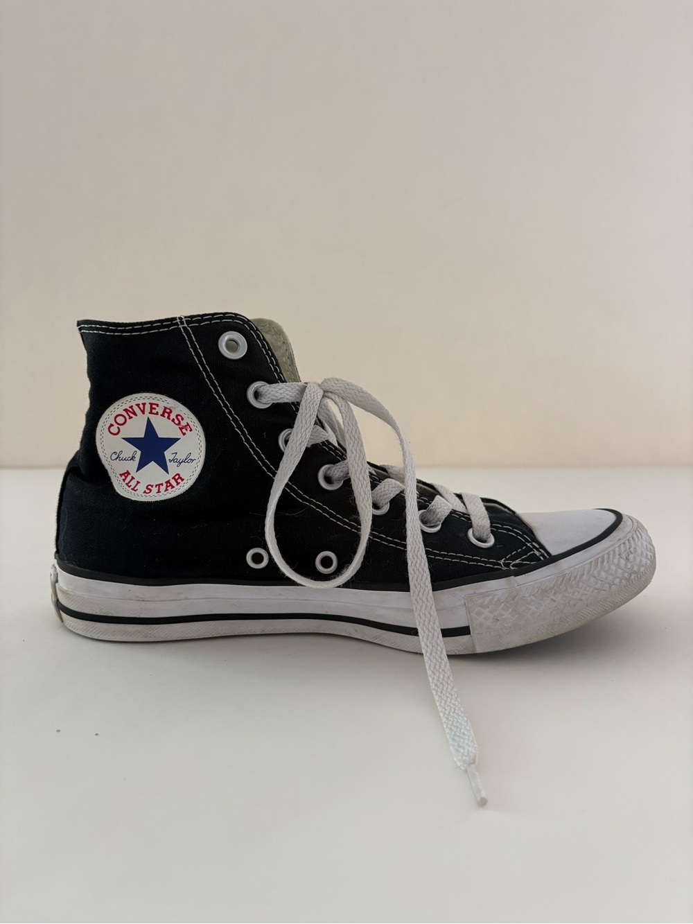 Converse Chuck Taylor All Star High Top Black Canvas Sneakers Size 7